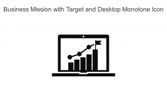 Business Mission With Target And Desktop Monotone Icon In Powerpoint Pptx Png And Editable Eps Format