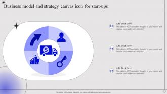 Business Model And Strategy Canvas Icon For Start Ups