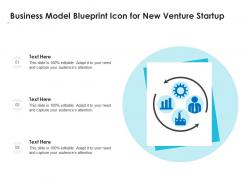 Business model blueprint icon for new venture startup