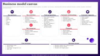 Business Model Canvas Data Insights Company Profile CP SS V