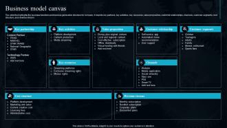 Business Model Canvas OTT Service Technology Company Profile CP SS V