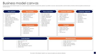 Business Model Canvas Smart Electronics Manufacturing Company Profile CP SS V