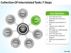 Business model diagram collection of interrelated tasks 7 steps powerpoint templates