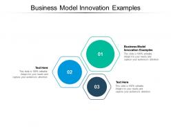 Business model innovation examples ppt powerpoint presentation portfolio picture cpb