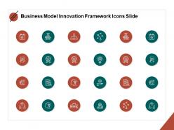 Business model innovation framework icons slide gears powerpoint slides