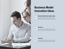 Business model innovation ideas ppt powerpoint presentation infographics icons cpb