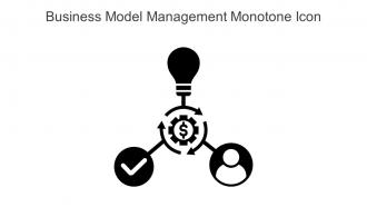 Business Model Management Monotone Icon In Powerpoint Pptx Png And Editable Eps Format
