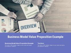 Business model value proposition example ppt powerpoint presentation infographics guide cpb