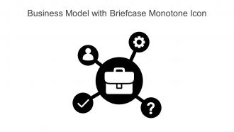 Business Model With Briefcase Monotone Icon In Powerpoint Pptx Png And Editable Eps Format