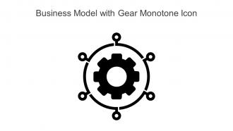 Business Model With Gear Monotone Icon In Powerpoint Pptx Png And Editable Eps Format