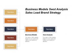 Business models swot analysis sales lead brand strategy