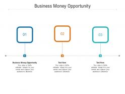 Business money opportunity ppt powerpoint presentation good cpb