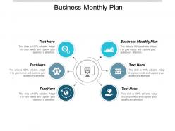 Business monthly plan ppt powerpoint presentation gallery clipart images cpb