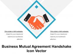 Business mutual agreement handshake icon vector