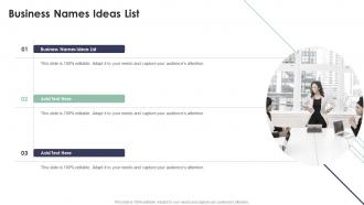 Business Names Ideas List In Powerpoint And Google Slides Cpb