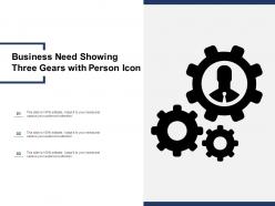Business need showing three gears with person icon
