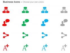 Business network communicating share a plus ppt icons graphics