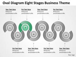 Business network diagram examples oval eight stages theme powerpoint slides 0523
