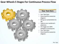 Business network diagram examples wheels 5 stages for contineous process flow powerpoint templates 0522