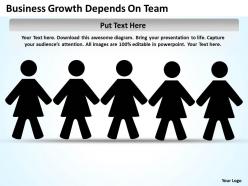 Business network diagram growth depends on team powerpoint slides 0515
