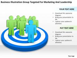 Business network diagram illustration group targeted for marketing and leadership powerpoint slides