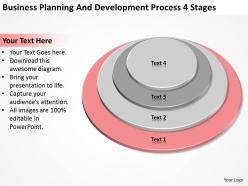 Business network diagram planning and development process 4 stages powerpoint slides