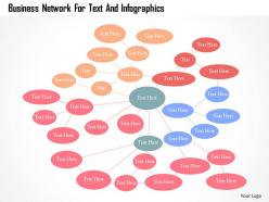 Business Network For Text And Infographics Flat Powerpoint Design