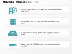 Business network server wifi connection projector ppt icons graphics