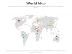 Business networking chart on world map powerpoint slides