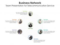 Business networking team presentation for telecommunication services infographic template