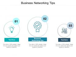 Business networking tips ppt powerpoint presentation portfolio example topics cpb
