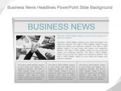 Business News Headlines Powerpoint Slide Background