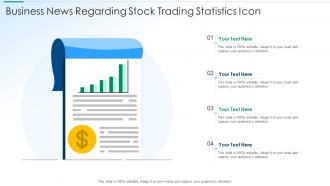 Business news regarding stock trading statistics icon