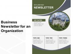 Business newsletter for an organization