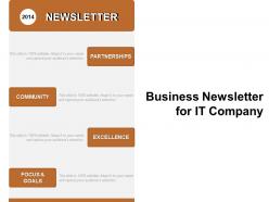 Business Newsletter For It Company