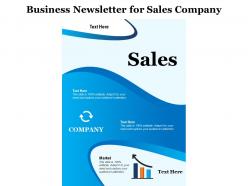 Business newsletter for sales company