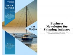 Business newsletter for shipping industry