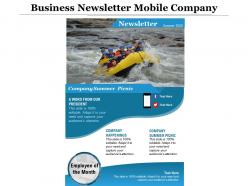 Business newsletter mobile company