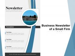 Business newsletter of a small firm