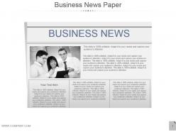 Business newspaper powerpoint slide background picture