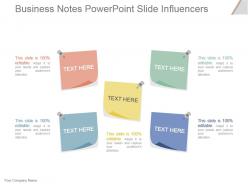 Business notes powerpoint slide influencers