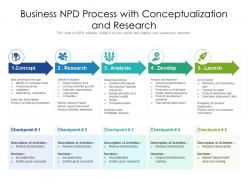 Business npd process with conceptualization and research