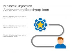 Business objective achievement roadmap icon