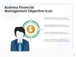 Business Objective Icon Financial Management Arrow Achievement Roadmap