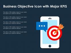 Business objective icon with major kpis