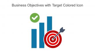 Business Objectives With Target Colored Icon Powerpoint Pptx Png And Editable Eps Format