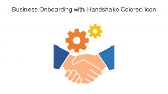 Business Onboarding With Handshake Colored Icon In Powerpoint Pptx Png And Editable Eps Format