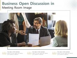 Business open discussion in meeting room image