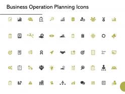 Business operation planning icons ppt powerpoint presentation styles background images