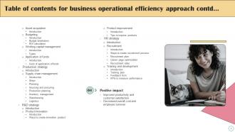 Business Operational Efficiency Approach Powerpoint Presentation Slides Strategy CD V Pre designed Idea